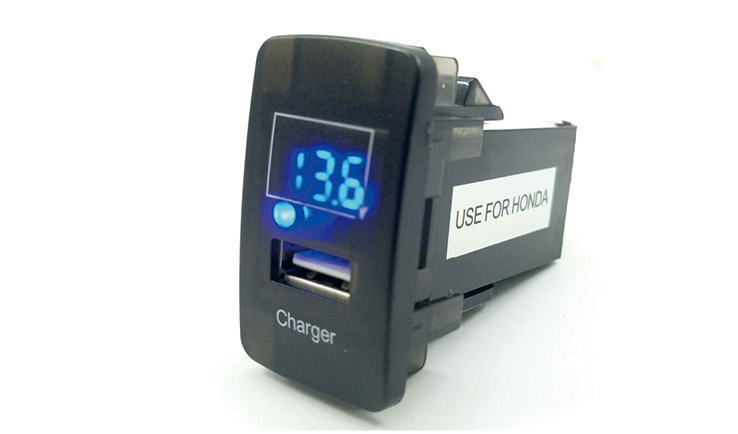 Car USB Charger & Adapter HONDA Charger+Digital Voltmeter