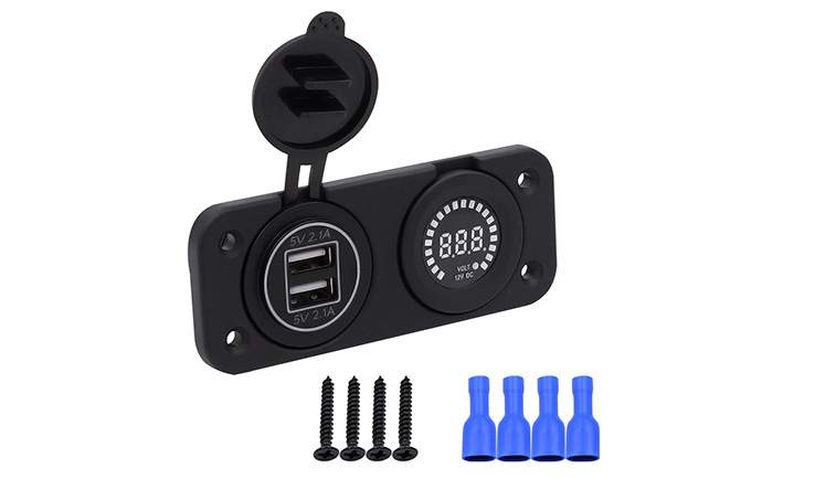 Car Switch Panels Input  : DC12V Output : 5V/4.2A   12V/20A